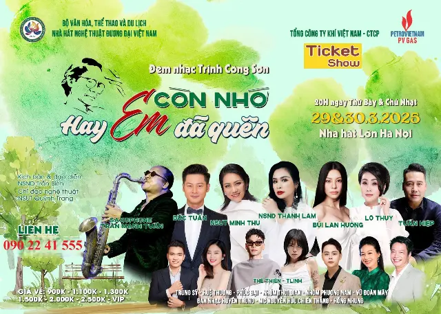 Đêm nhạc Trịnh Công Sơn: Em còn nhớ hay em đã quên