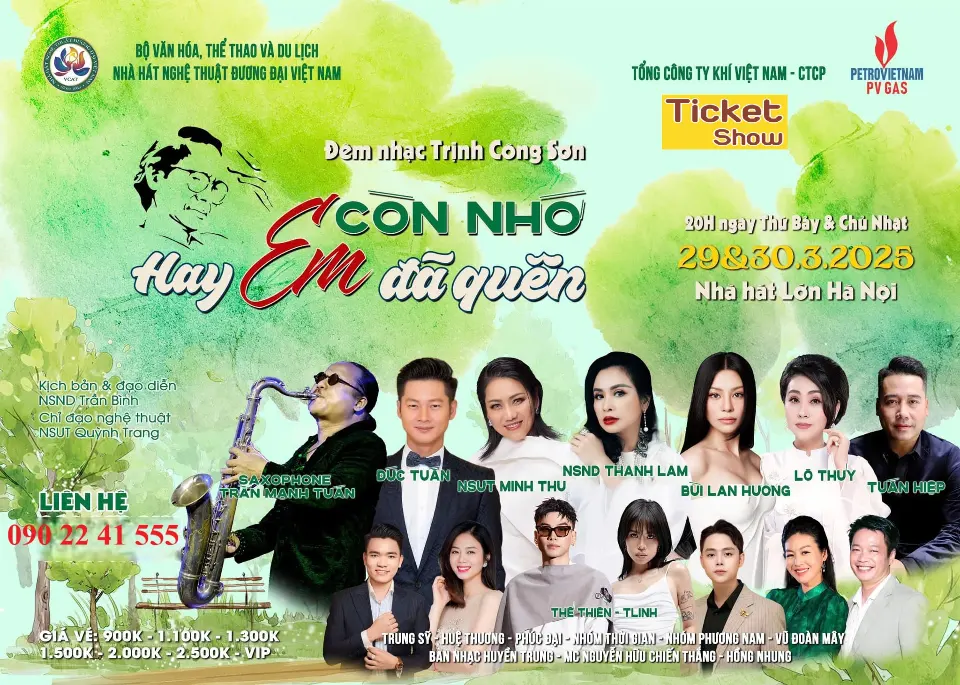 Đêm nhạc Trịnh Công Sơn: Em còn nhớ hay em đã quên